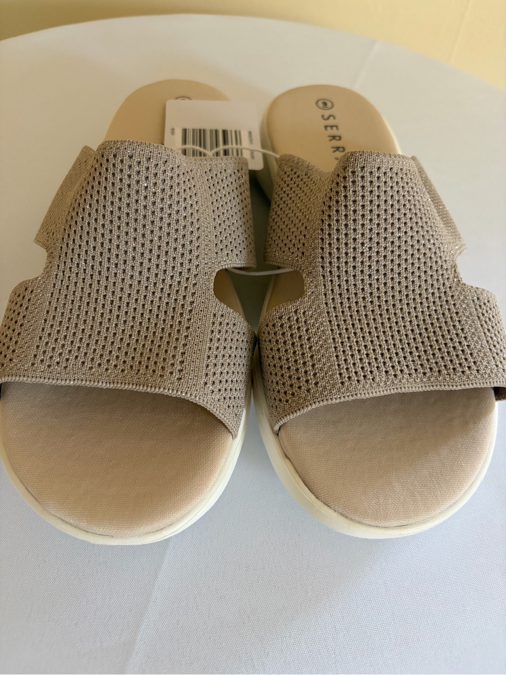 SERRA Knit Slide Sandals - Taupe